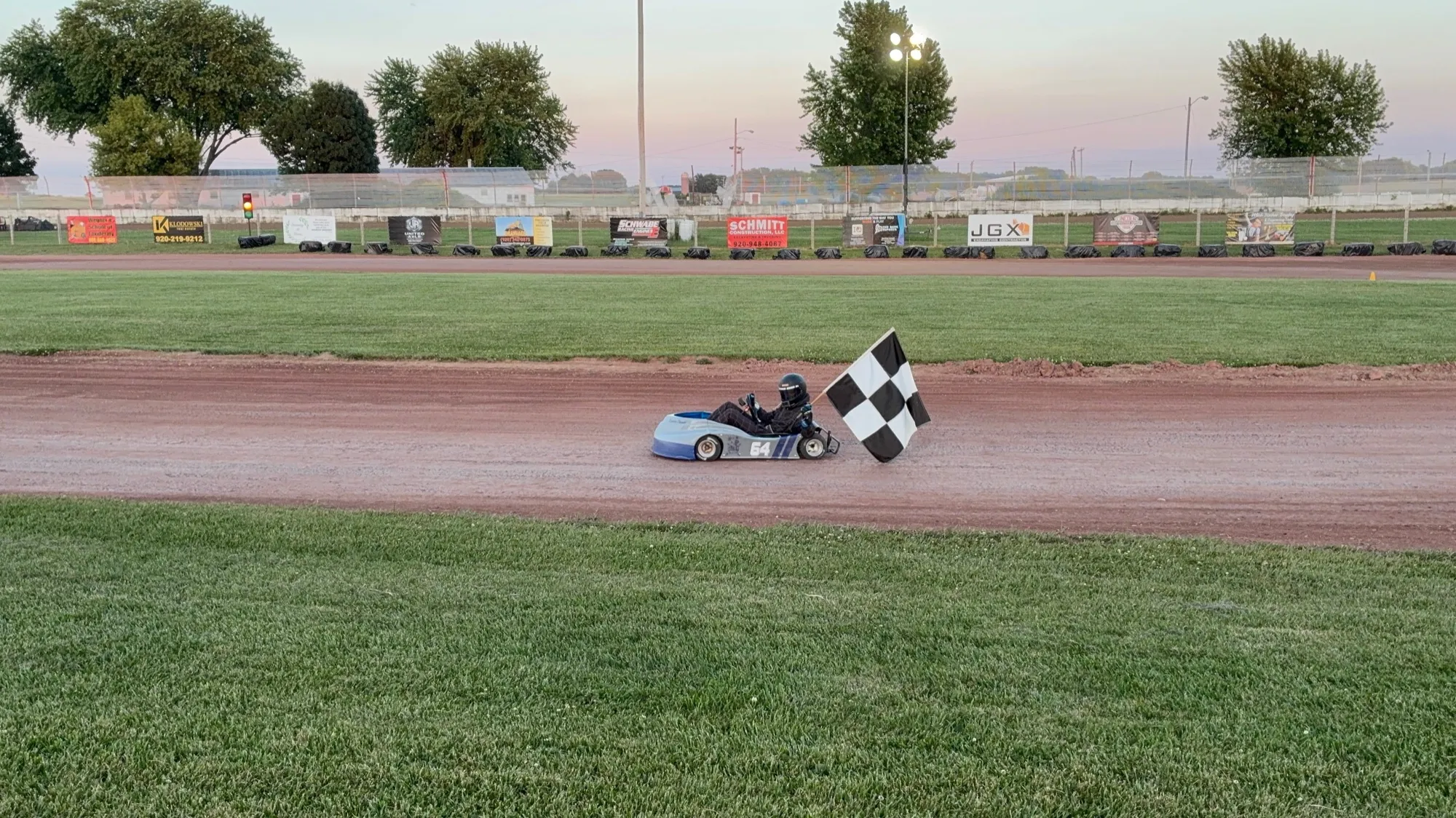 Checkered-flag lap after the June 6 Sportsman feature